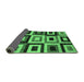 Sideview of Abstract Emerald Green Modern Rug, abs307emgrn