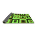 Sideview of Abstract Green Modern Rug, abs307grn