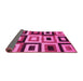 Sideview of Abstract Pink Modern Rug, abs307pnk