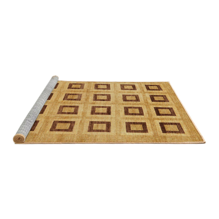 Sideview of Machine Washable Abstract Sedona Brown Rug, wshabs308