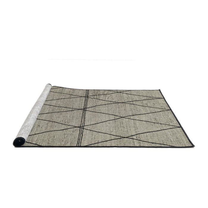 Sideview of Machine Washable Abstract Tan Brown Gold Rug, wshabs3080