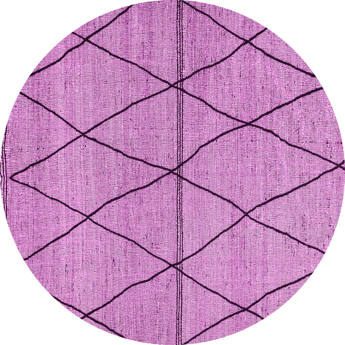 Round Abstract Pink Modern Rug, abs3080pnk