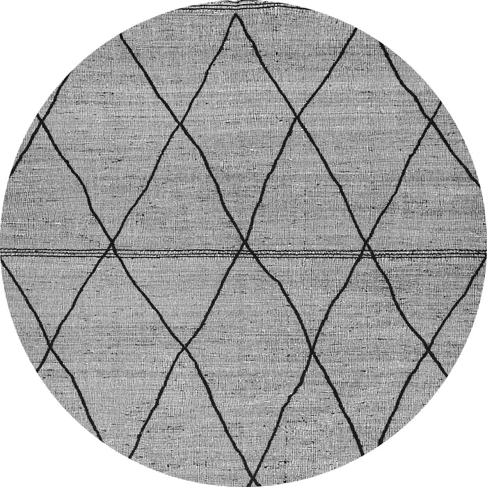 Round Machine Washable Abstract Gray Modern Rug, wshabs3080gry