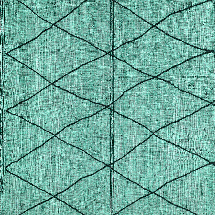 Square Machine Washable Abstract Turquoise Modern Area Rugs, wshabs3080turq