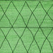 Square Abstract Green Modern Rug, abs3080grn