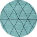 Round Machine Washable Abstract Light Blue Modern Rug, wshabs3080lblu