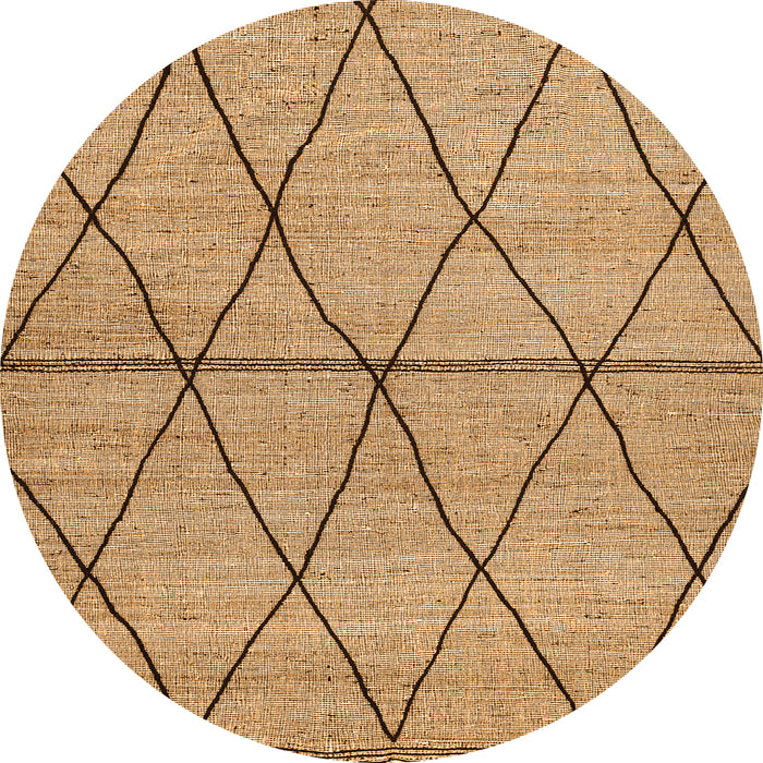 Round Abstract Orange Modern Rug, abs3080org