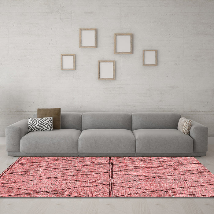 Modern Red Washable Rugs