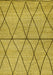 Machine Washable Abstract Yellow Modern Rug, wshabs3080yw