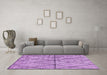 Machine Washable Abstract Purple Modern Area Rugs in a Living Room, wshabs3080pur