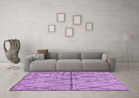 Machine Washable Abstract Purple Modern Rug, wshabs3080pur