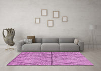 Machine Washable Abstract Pink Modern Rug, wshabs3080pnk