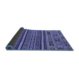 Sideview of Abstract Blue Modern Rug, abs3081blu