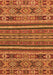 Machine Washable Abstract Orange Modern Area Rugs, wshabs3081org