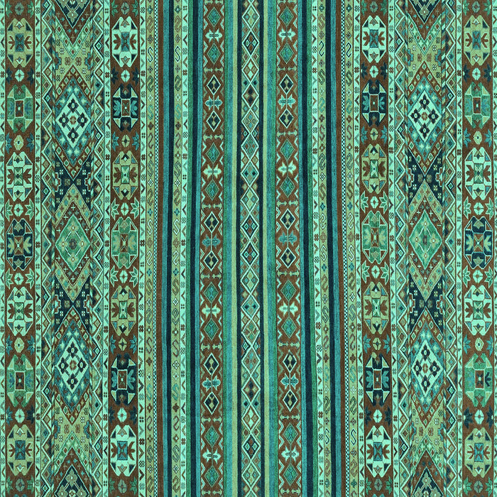 Square Machine Washable Abstract Turquoise Modern Area Rugs, wshabs3081turq