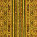 Square Abstract Yellow Modern Rug, abs3081yw