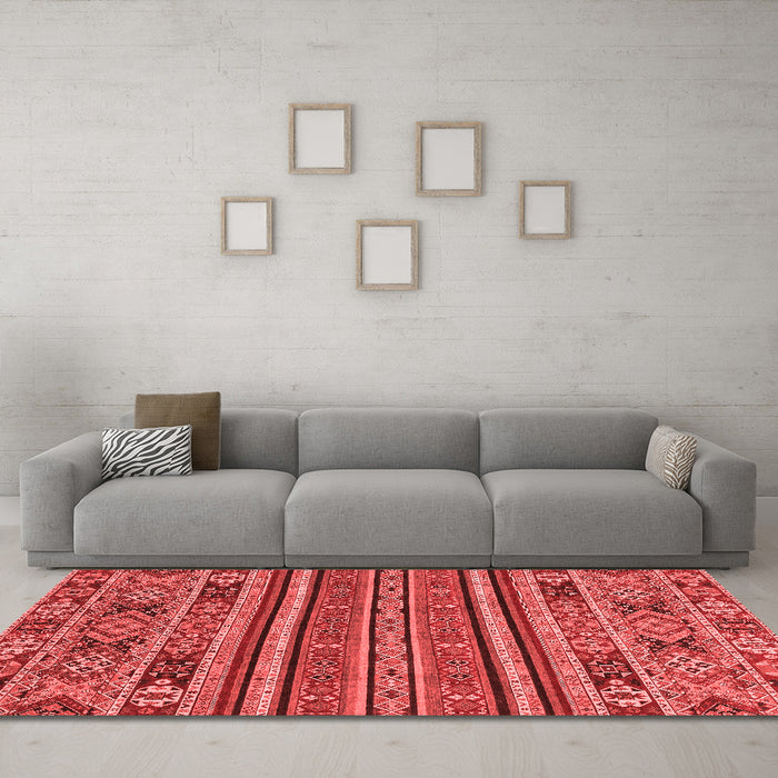Modern Red Washable Rugs