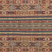 Square Machine Washable Abstract Brown Red Rug, wshabs3081