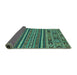 Sideview of Abstract Turquoise Modern Rug, abs3081turq