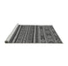 Sideview of Machine Washable Abstract Gray Modern Rug, wshabs3081gry