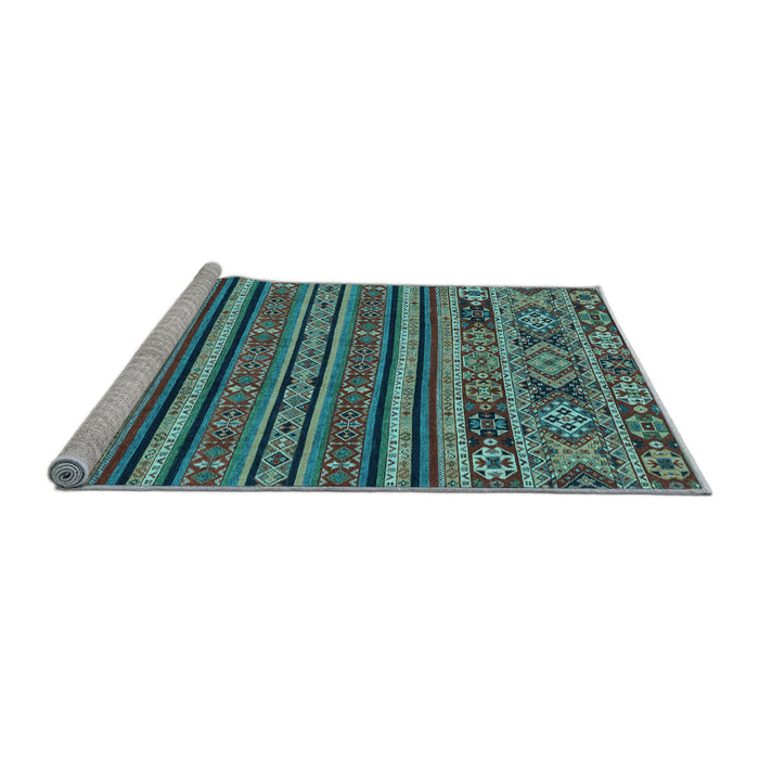 Sideview of Machine Washable Abstract Light Blue Modern Rug, wshabs3081lblu