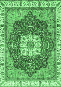 Abstract Emerald Green Modern Rug, abs3082emgrn