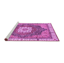 Sideview of Machine Washable Abstract Purple Modern Area Rugs, wshabs3082pur