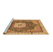 Sideview of Machine Washable Abstract Brown Modern Rug, wshabs3082brn