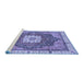 Sideview of Machine Washable Abstract Blue Modern Rug, wshabs3082blu