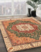 Abstract Sandy Brown Modern Rug in Family Room, abs3082