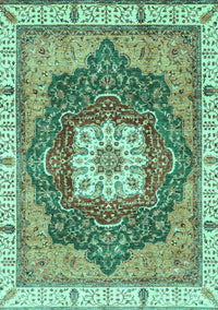 Abstract Turquoise Modern Rug, abs3082turq