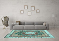 Machine Washable Abstract Light Blue Modern Rug, wshabs3082lblu