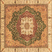 Square Abstract Brown Modern Rug, abs3082brn