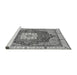 Sideview of Machine Washable Abstract Gray Modern Rug, wshabs3082gry