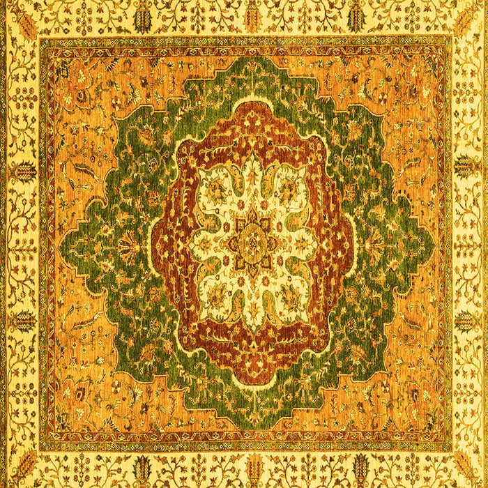 Square Abstract Yellow Modern Rug, abs3082yw