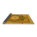 Sideview of Abstract Yellow Modern Rug, abs3082yw