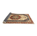 Sideview of Abstract Brown Red Modern Rug, abs3083