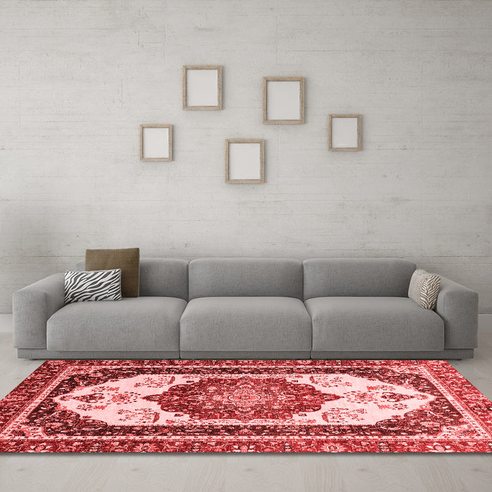 Modern Red Washable Rugs
