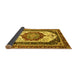 Sideview of Abstract Yellow Modern Rug, abs3083yw