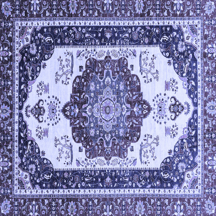 Square Abstract Blue Modern Rug, abs3083blu