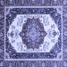 Square Abstract Blue Modern Rug, abs3083blu