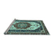 Sideview of Machine Washable Abstract Light Blue Modern Rug, wshabs3083lblu