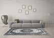 Machine Washable Abstract Gray Modern Rug in a Living Room,, wshabs3083gry