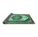 Sideview of Abstract Turquoise Modern Rug, abs3083turq