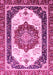 Machine Washable Abstract Pink Modern Rug, wshabs3083pnk