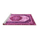 Sideview of Machine Washable Abstract Pink Modern Rug, wshabs3083pnk