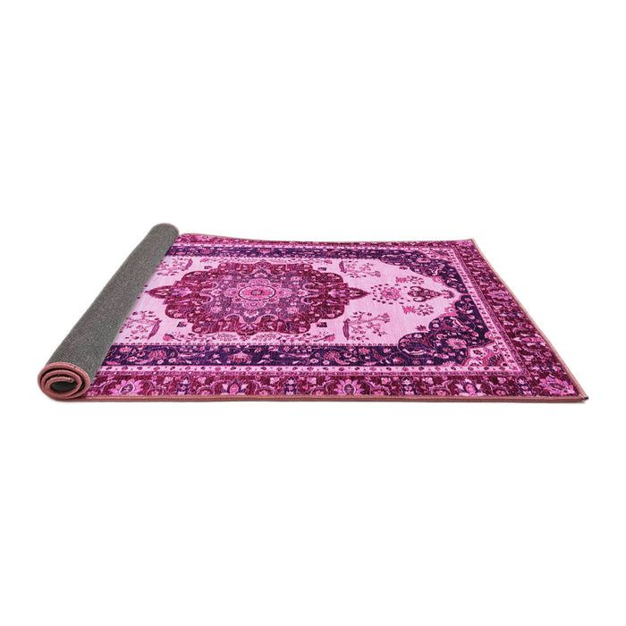 Sideview of Abstract Pink Modern Rug, abs3083pnk
