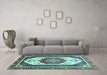 Machine Washable Abstract Light Blue Modern Rug in a Living Room, wshabs3083lblu