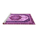 Sideview of Machine Washable Abstract Purple Modern Area Rugs, wshabs3083pur