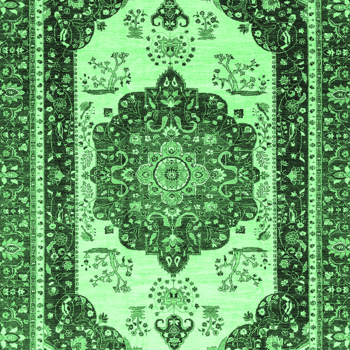 Machine Washable Abstract Emerald Green Modern Area Rugs, wshabs3083emgrn